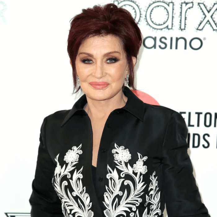 Sharon Osbourne Hot Red Pixie hairstyle for women over 60