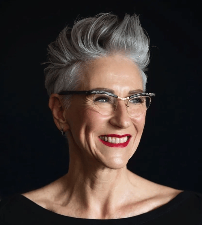 The Messy Undercut hairstyle for women over 60