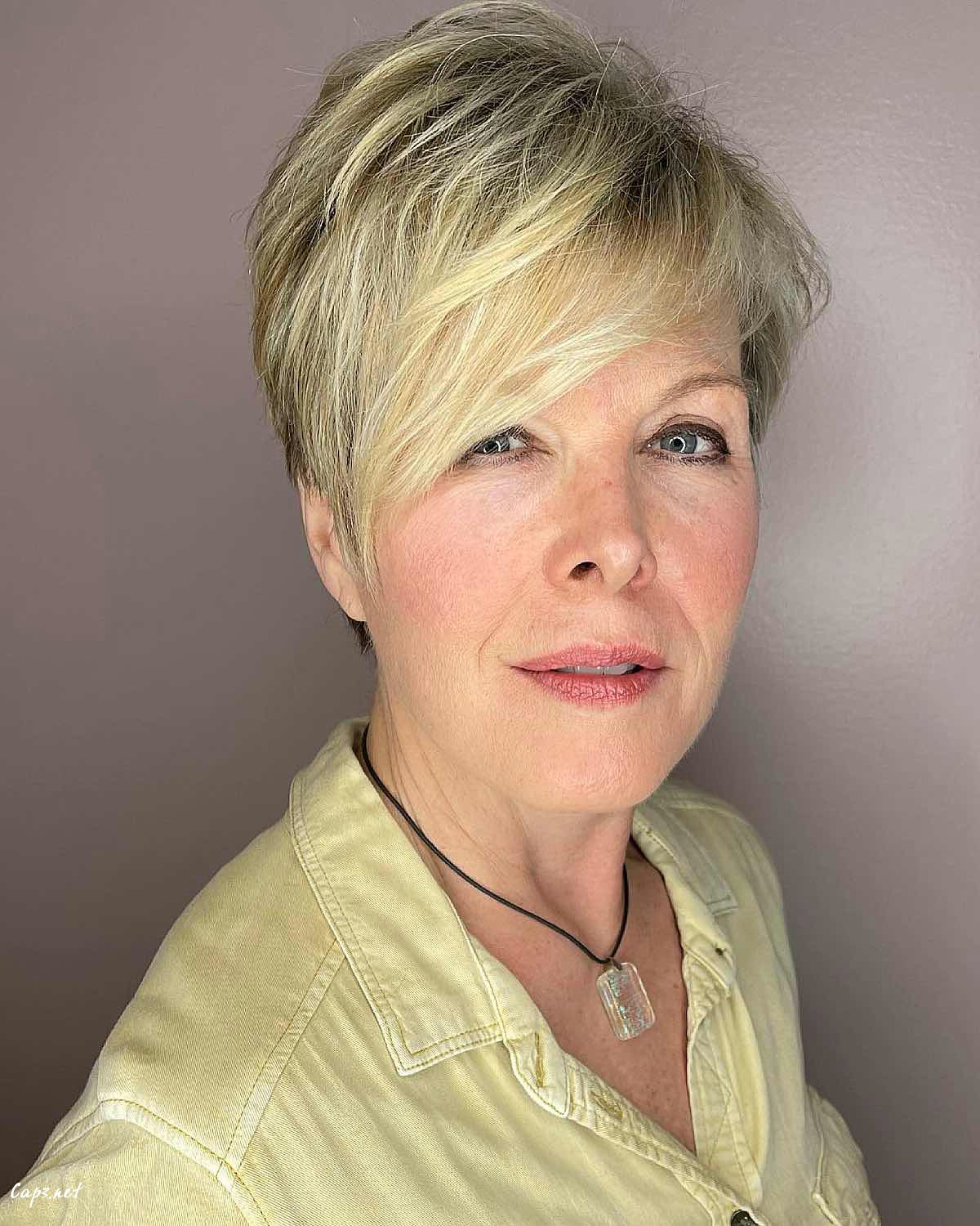 edgy pixie cut for older women