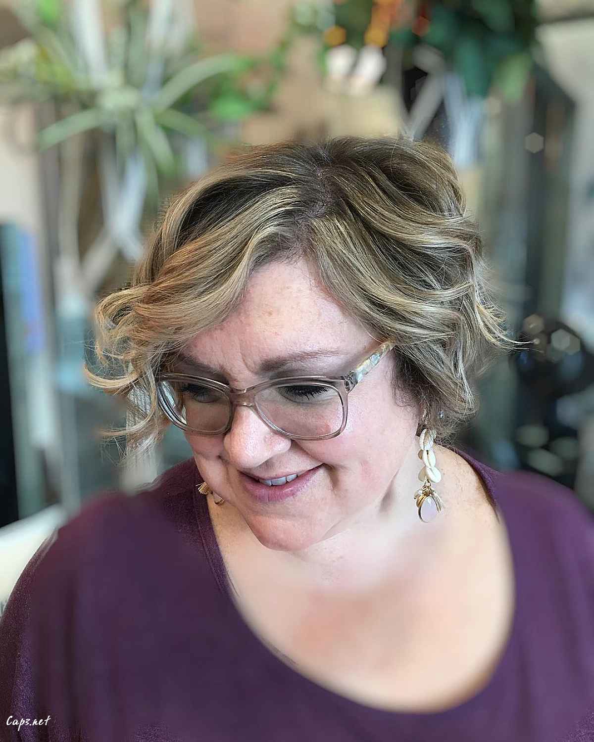 no fuss cut for older women over sixty with wavy hair