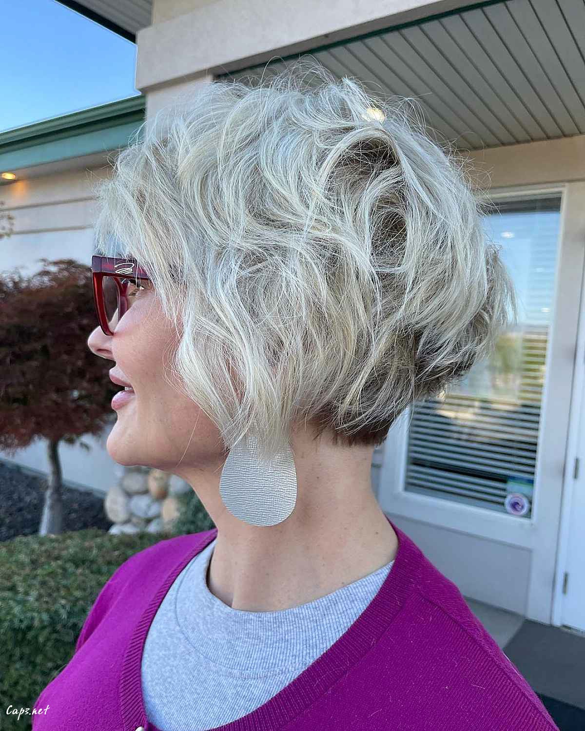 short and stacked with an undercut for middle aged women past 60