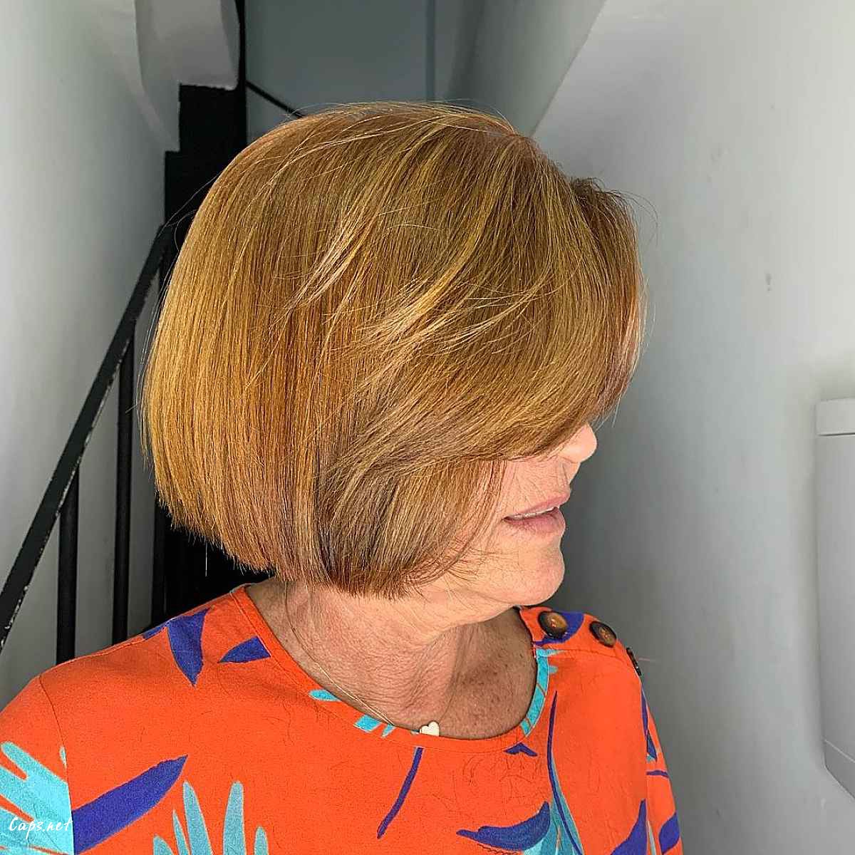 short chin length bob for women 60 and over