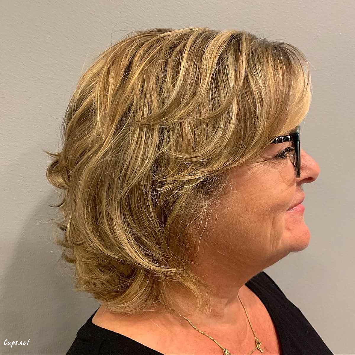 soft choppy layers for a lady past 60