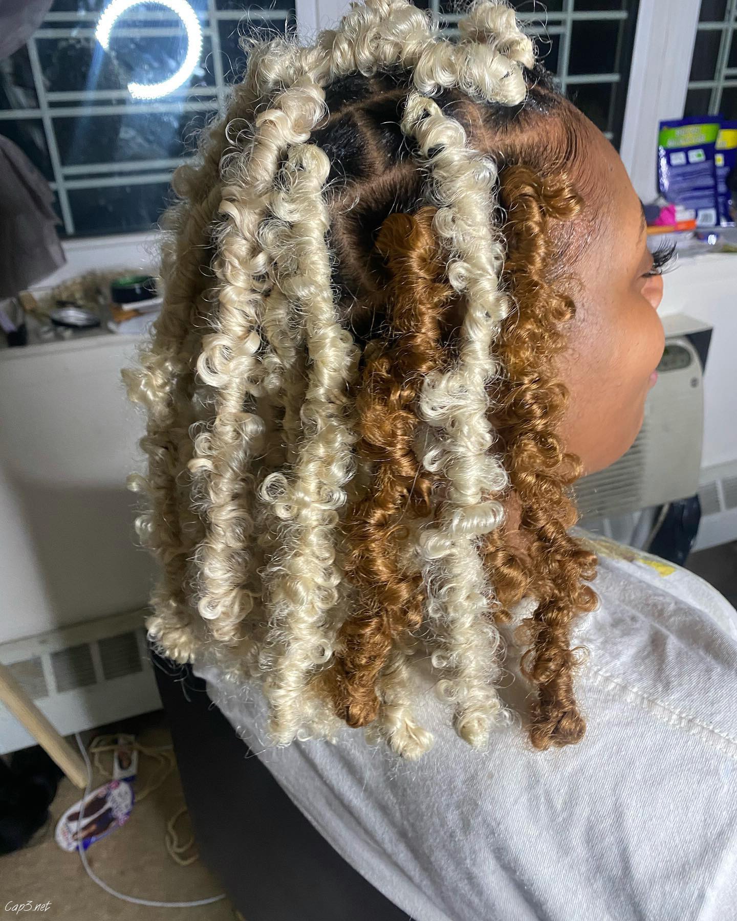 Crochet Hair With Pop Of Color