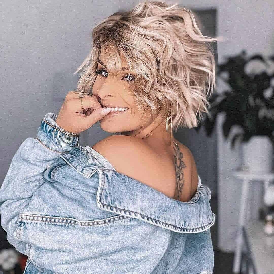 Curly Dyed Short Hairstyle