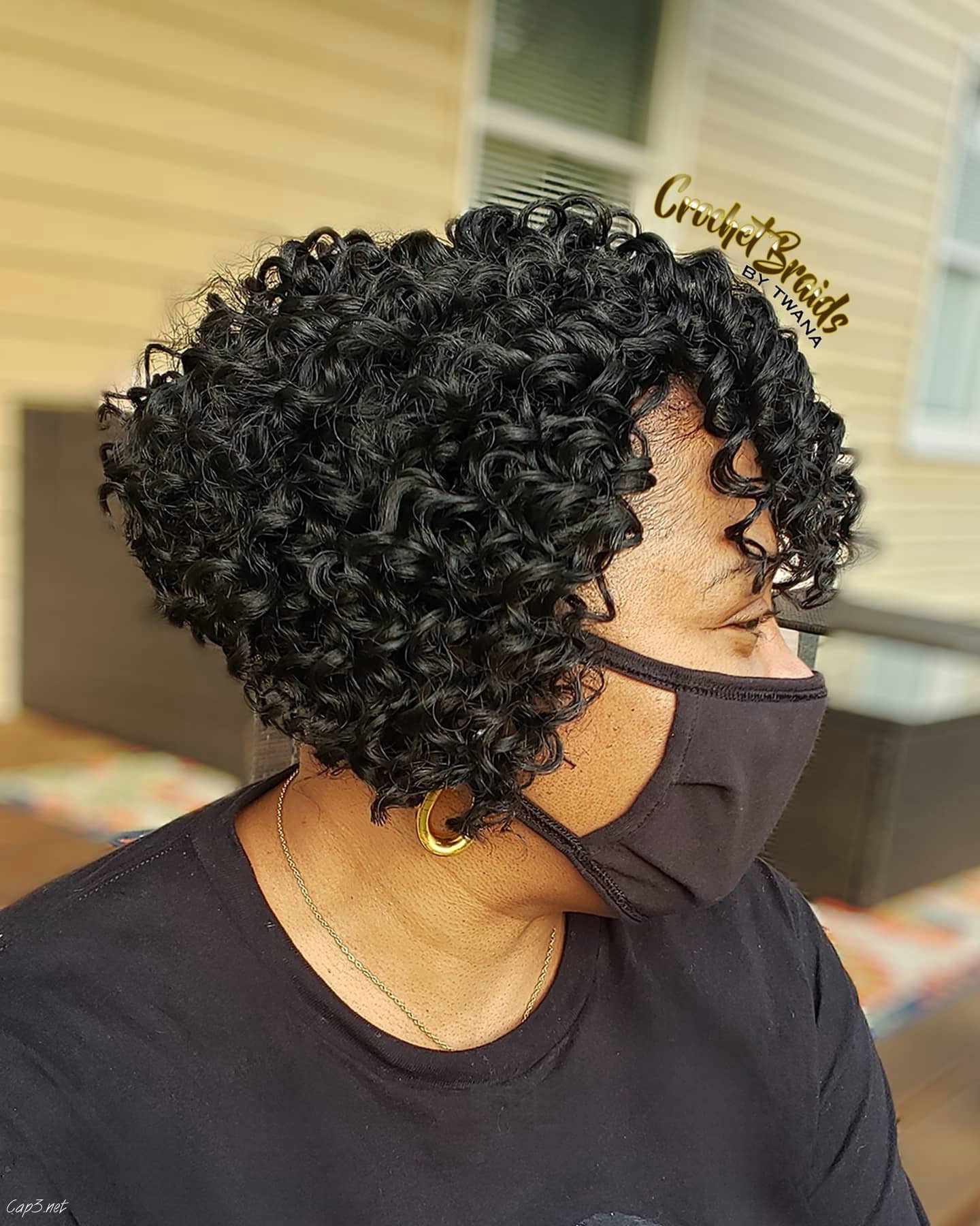 Curly Lob Crochet Hairstyle
