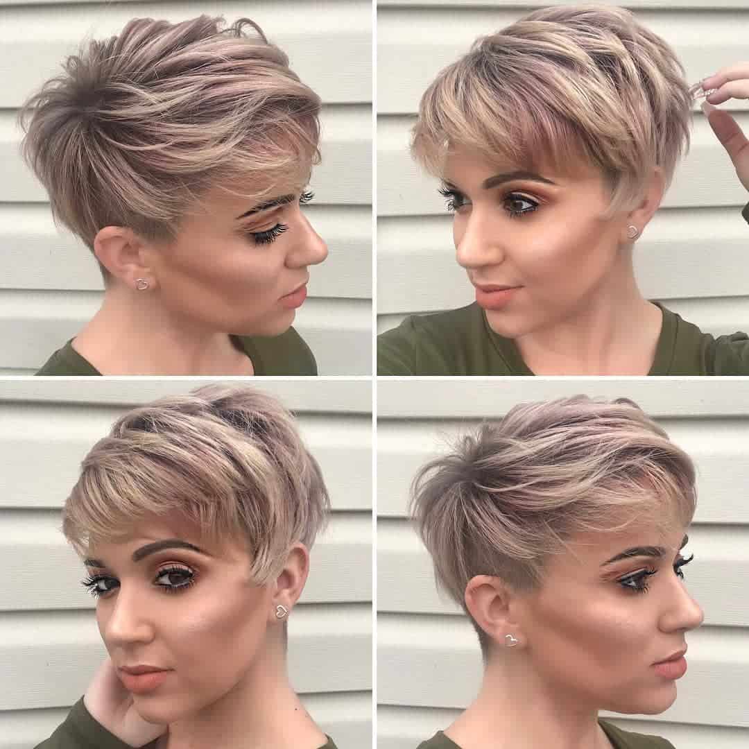 Pixie Haircut with Highlights