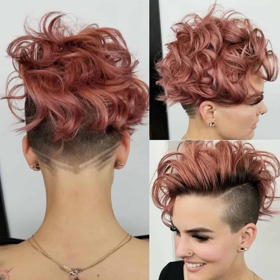 Tapered Haircut on Dyed Curly Hair