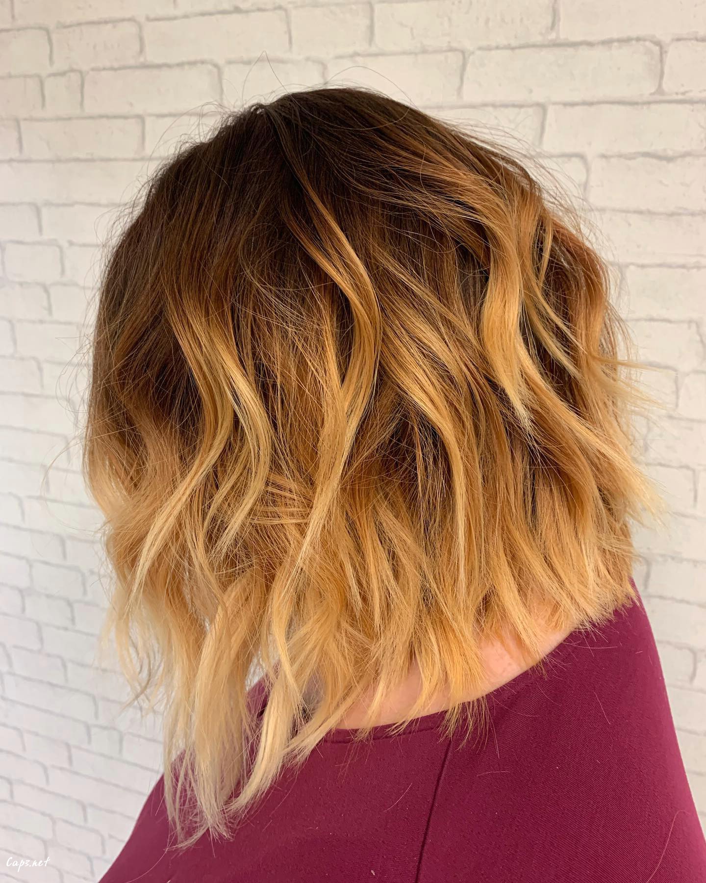 Yellow Ombre Wispy Hair