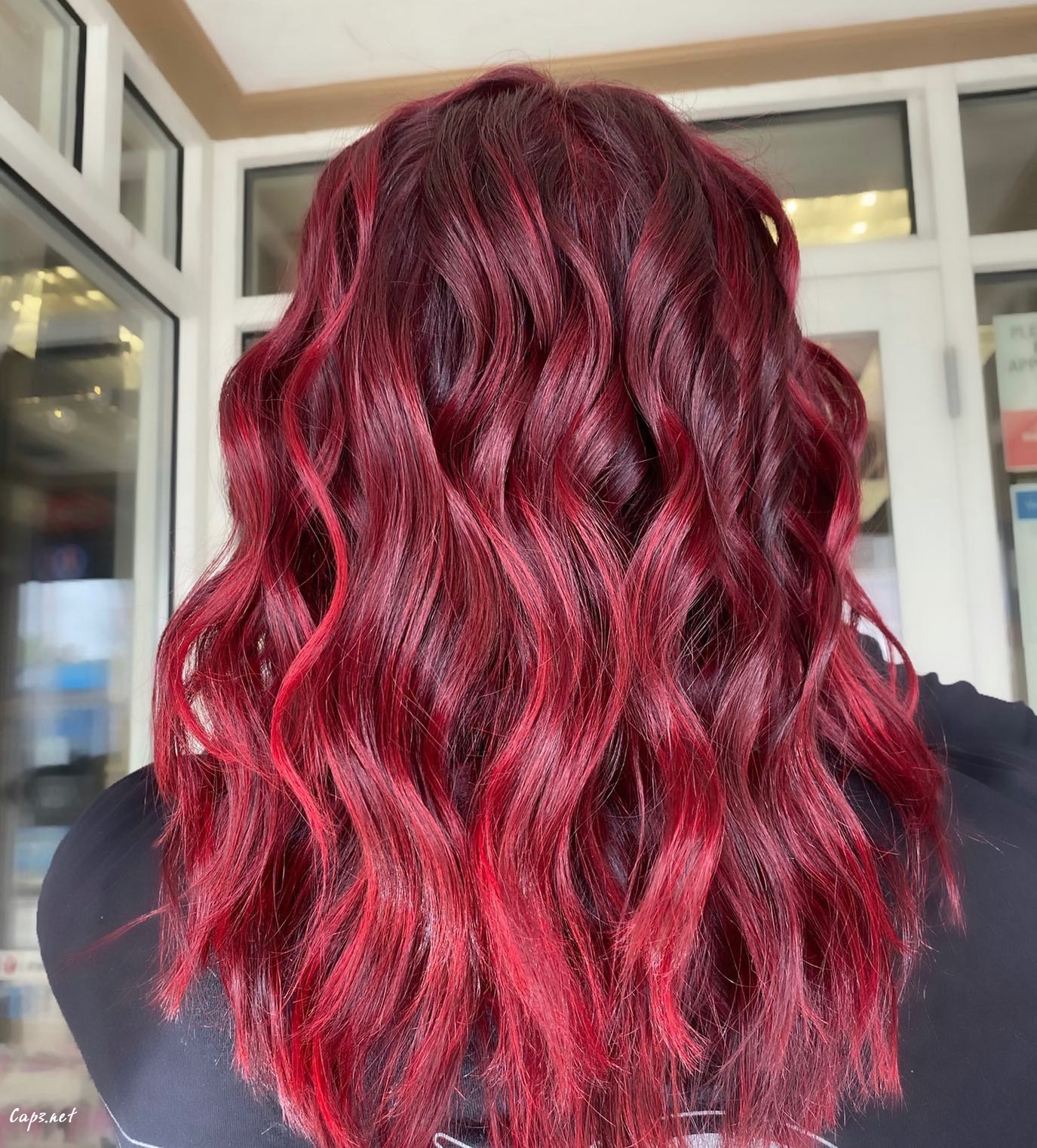 Hot Fiery Red Fall Hair