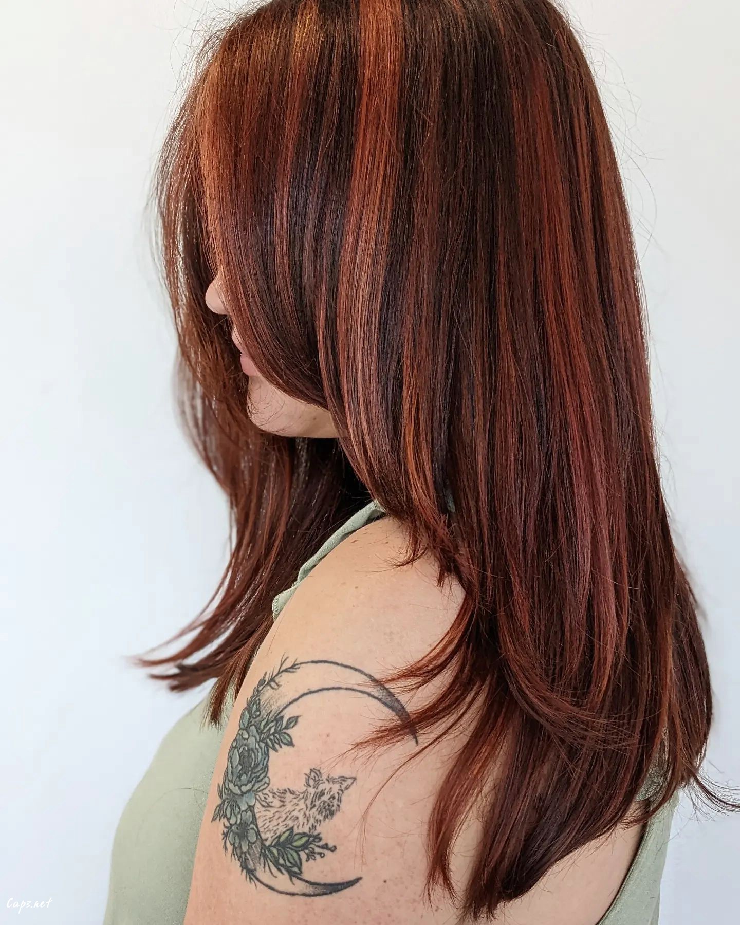 Red Hair Layered Cut