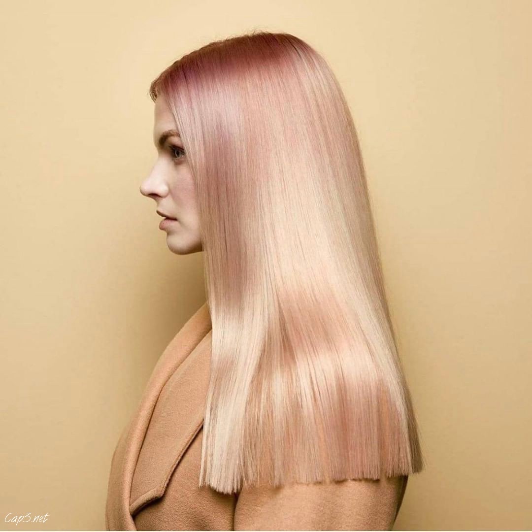 Straight Pink Glass Hair