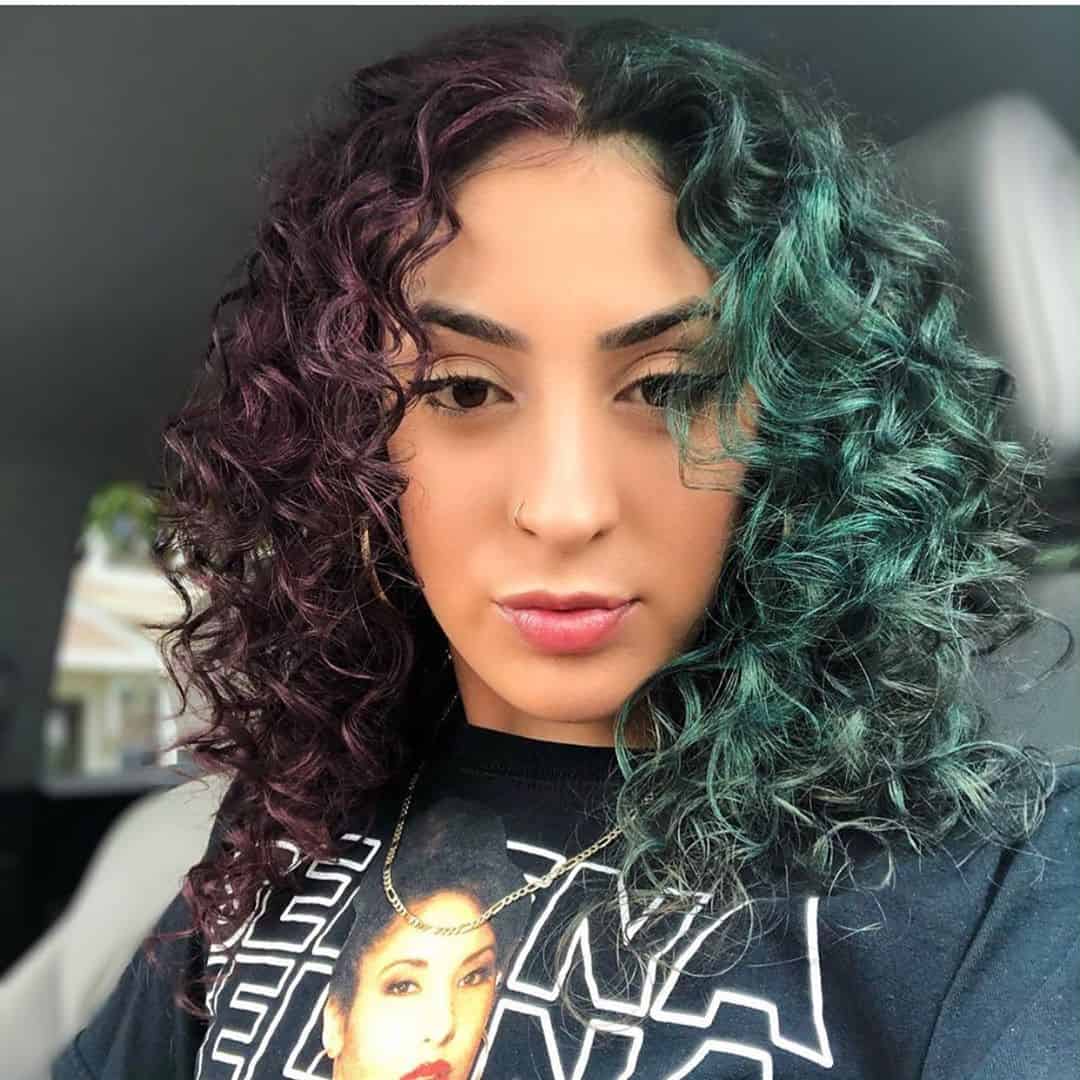 Purple Green Temporary Hair Dye