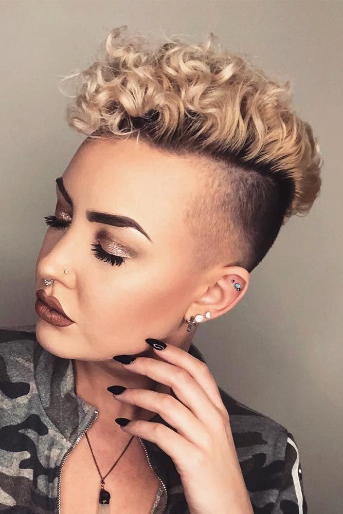 taper haircut women layered brown blonde undercut long shaved curly