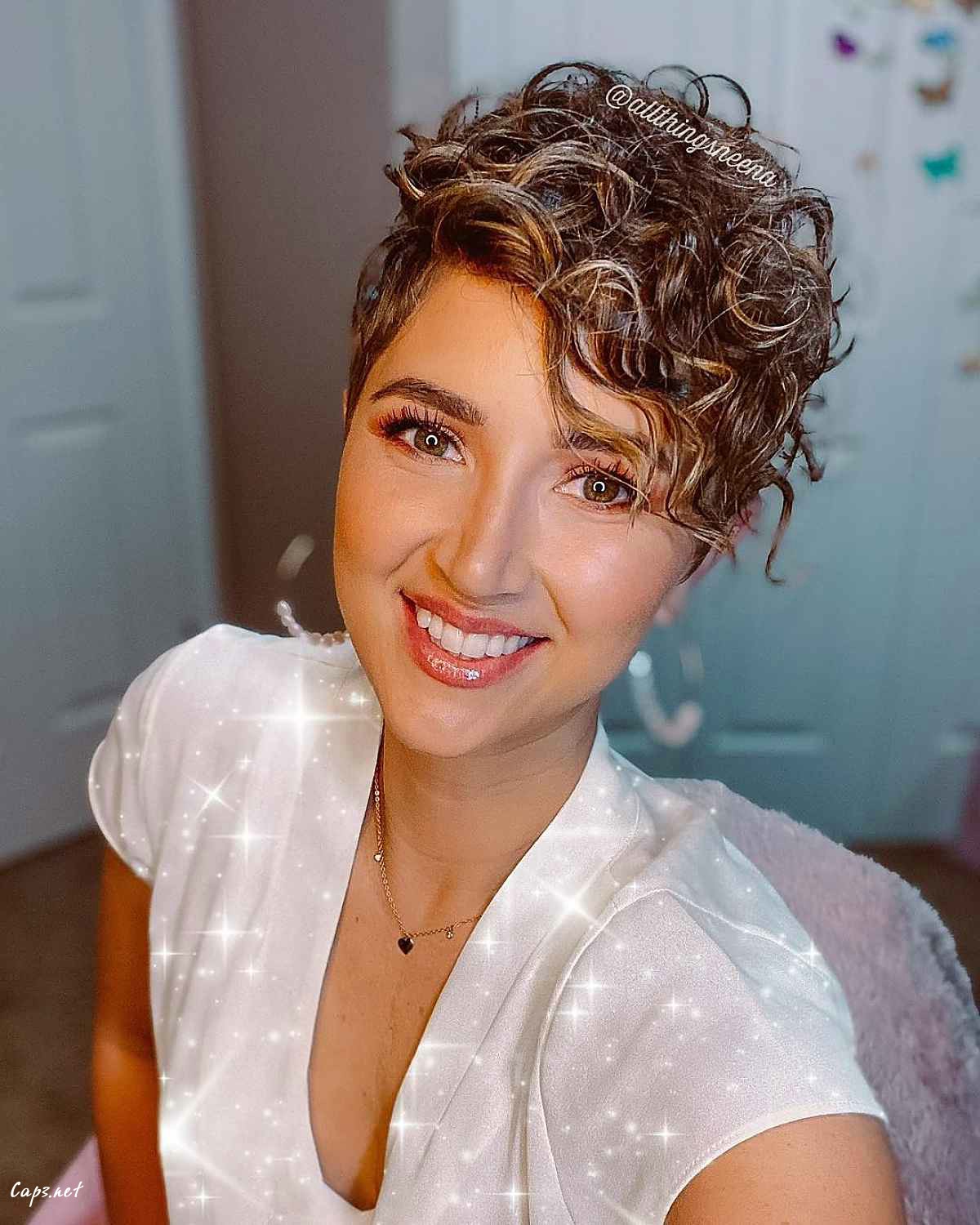 pixie cut for messy curly hair