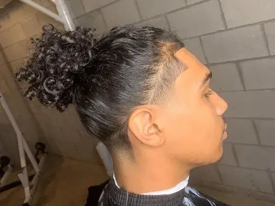 Ponytail Hairstyle Taper Fade