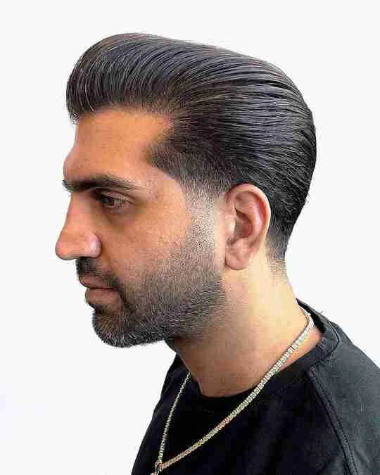 Straight Hair Taper Fade Haircut For Men