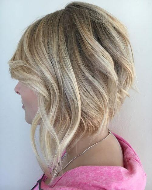 long bob with textured layers