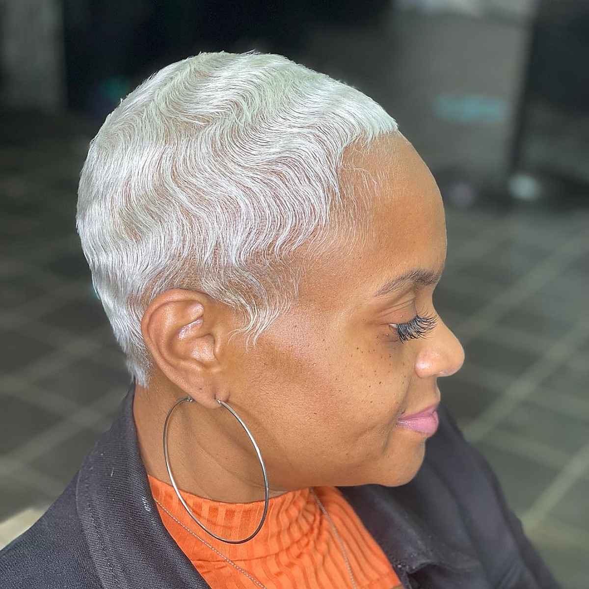 platinum waxy pixie for black ladies over 60