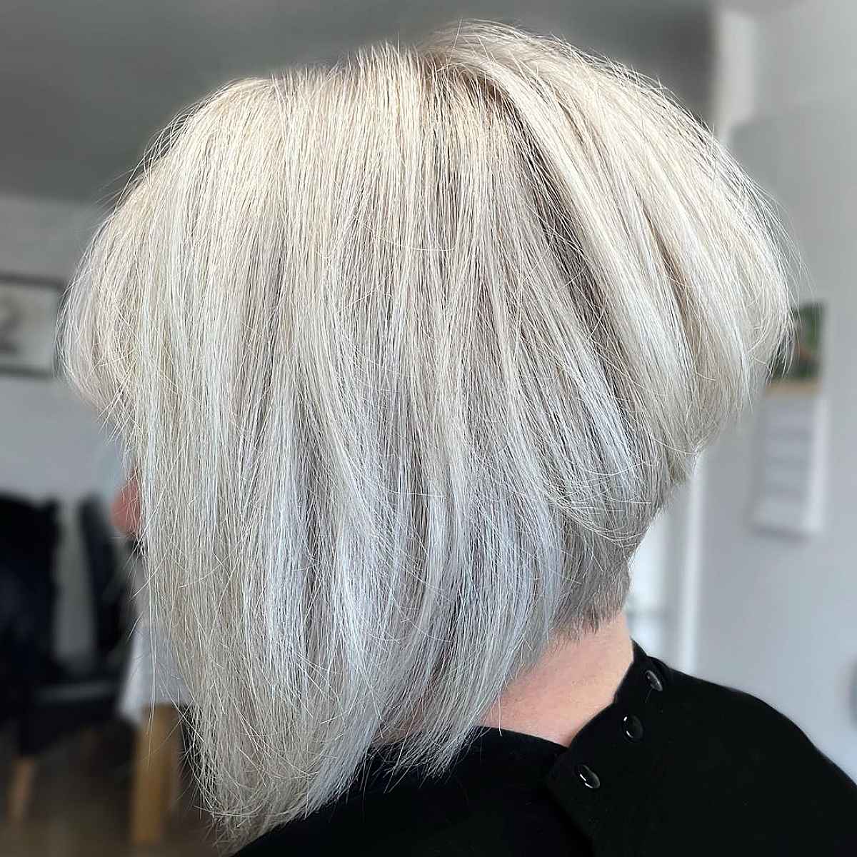 the short to medium inverted bob for sixty year olds