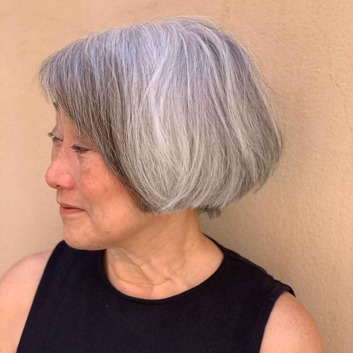 wash and wear bob for women over sixty